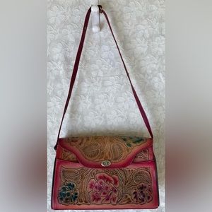 Hand Tooled Leather Handbag